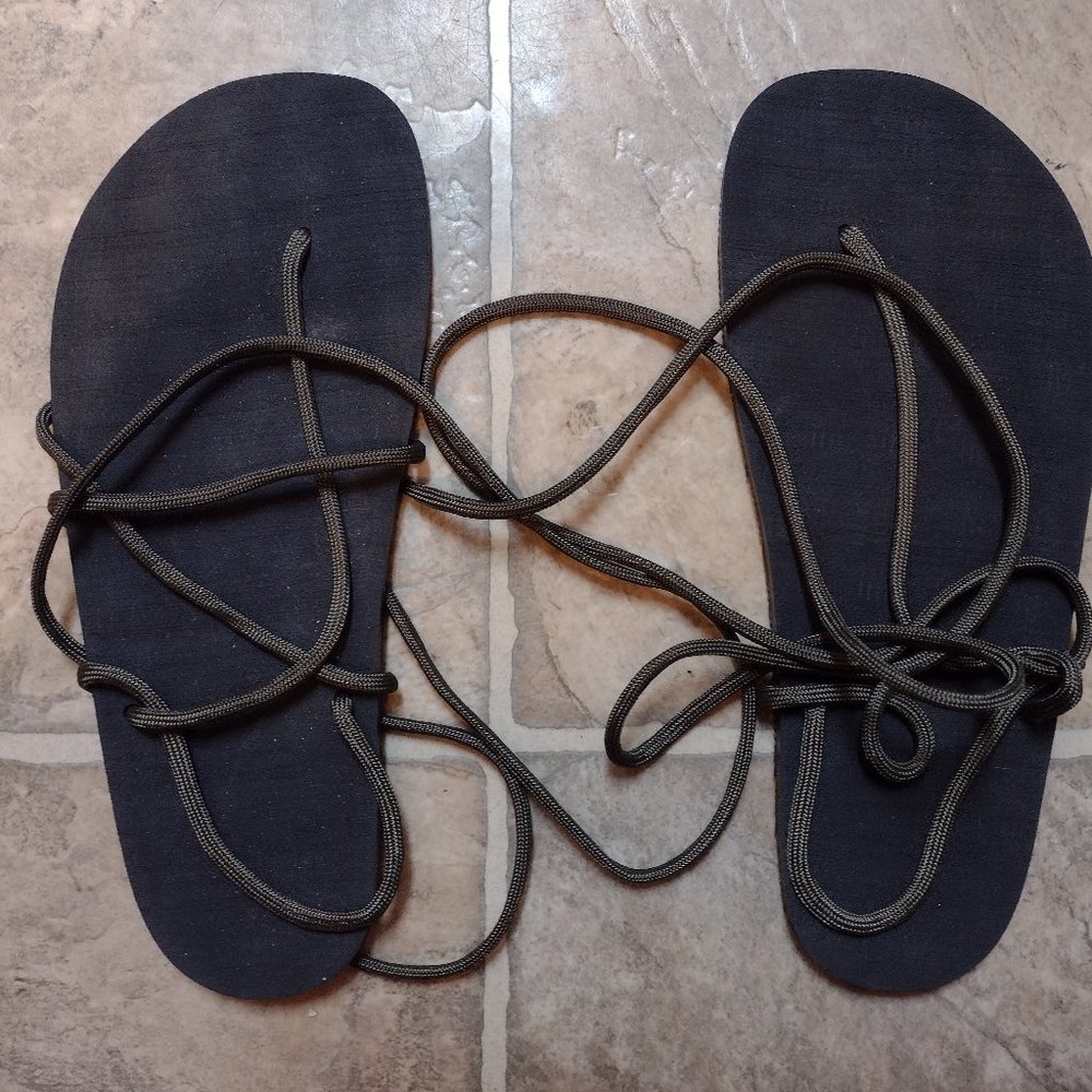 Discontinued CLAY & BROS Minimalistic Handmade Self-Lacing Sandals 6-6.5